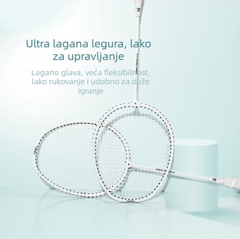 Decoq badminton palica – okvir od željeznog legura, model Y-020023, težina 95–100 g, ravna glava