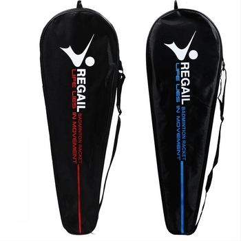 Regail badminton raketa s aluminijskim okvirom, jednokratna konstrukcija, ravna osovina, težina 95–100 g, Fiber Silk konac, prilagodba dostupna