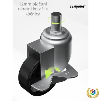 Prijenosna kolica za tenis lopte, s velikim kapacitetom koša za lopte i sustavom višestrukih lopti