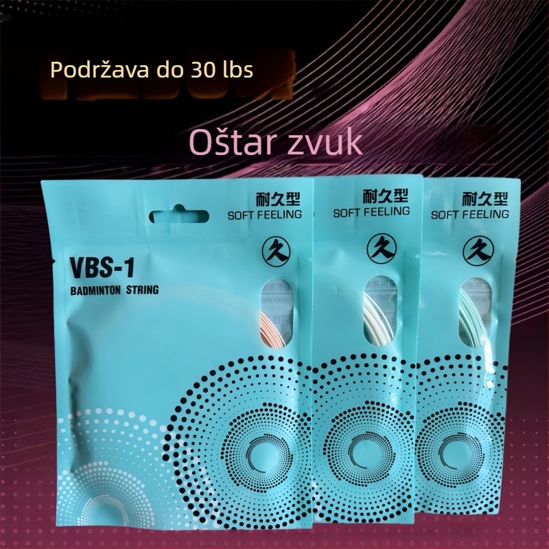 Struna za reket za badminton – kompozit smola-najlon, izdržljiv materijal za badminton i stolni tenis