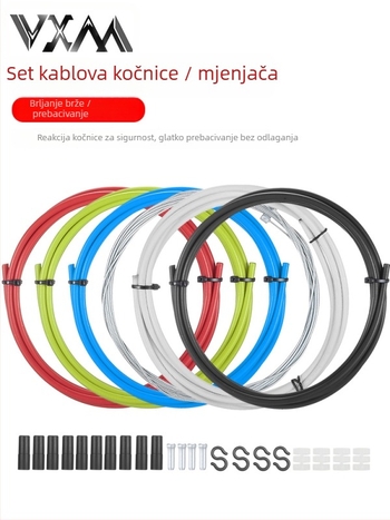 MOTSUV set kočničkih cijevi za cestovne i MTB bicikle — mehaničko kočenje, kompatibilan s V-brakom