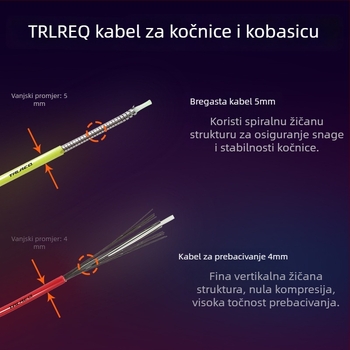 Kabelska vodilica za bicikl za mjenjač i kočnicu, 4 mm i 5 mm, u šarenoj kutiji, cijev za podmazivanje