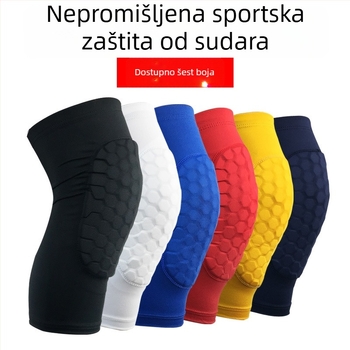Koljena zaštita s uzorkom saća, kompresijska zaštita protiv udara za košarku i nogomet, zaštita meniskusa