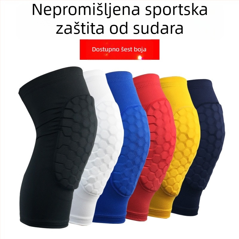 Koljena zaštita s uzorkom saća, kompresijska zaštita protiv udara za košarku i nogomet, zaštita meniskusa