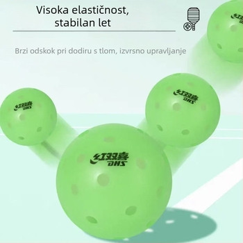 Double Happiness DHS 4-komadni set pickleball loptičica, 40 rupa, PE materijal