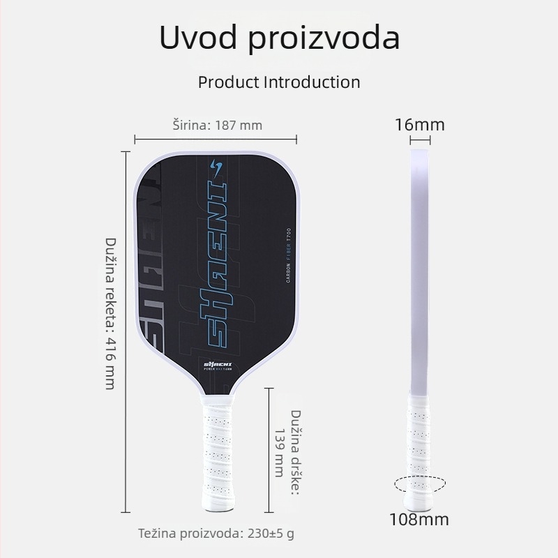 T700 karbonska pickleball palica s ćelijskim jezgrom za vanjsku upotrebu