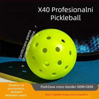 Pickleball lopta, 40 rupe, PE materijal, težina 26 g, brend Good couple