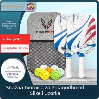 Nova City pickleball palica, karbonska vlakna ili staklena vlakna, jednovrsta hot-pressed konstrukcija, težina 0,25 kg