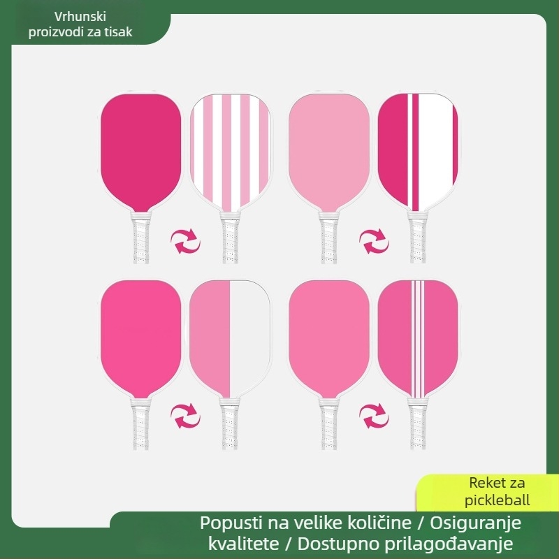 Raketa za pickleball od karbonskih vlakana, jednokomponentna konstrukcija, s dvobojnim gradijentom boja