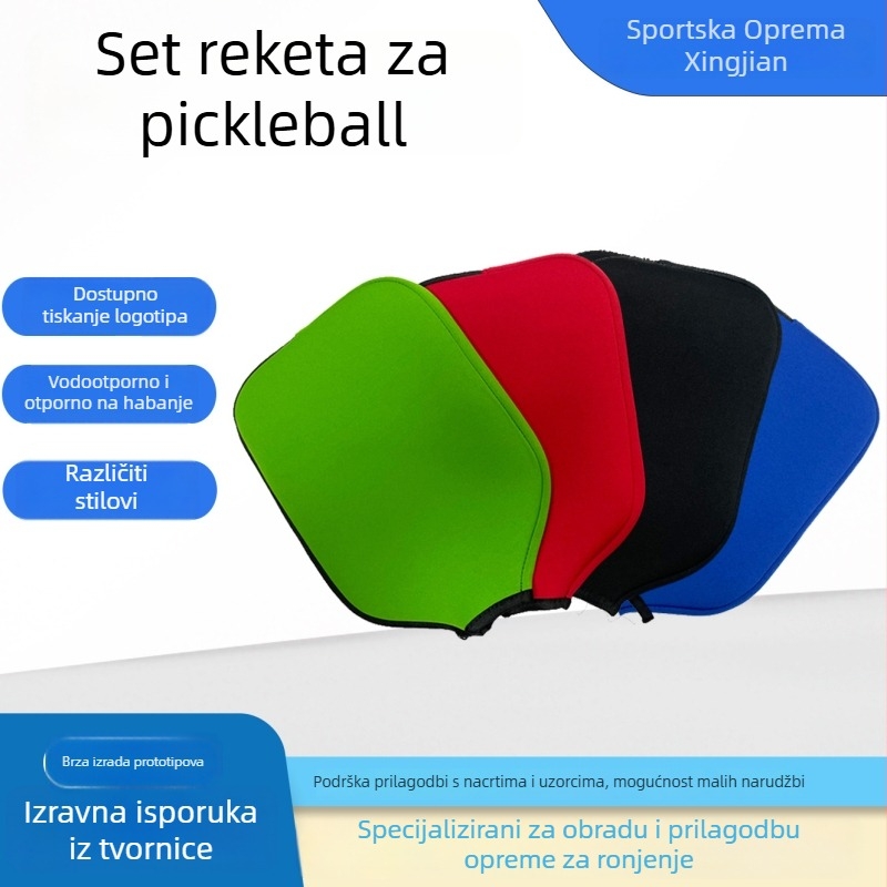 Torba za zaštitu reketa za stolni tenis i pickleball – gumeni materijal, prilagodljiv uz otisak, zatvarač, KD brend