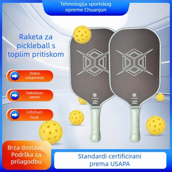 Kevlar i karbonska vlakna Pickleball reketa, hot-pressed s mat površinom, težina 235 g, dužina držača 125 mm, Sichuan Jun