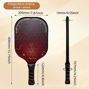 Raketa za stolni tenis T300 od staklenih vlakana, težina 235 g, Brend: Customizable Logo
