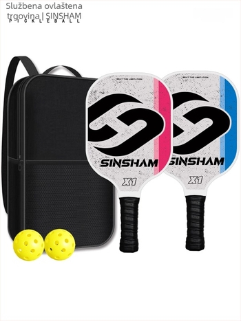 Prilagodljiva pickleball raketa od karbonskih vlakana, težina 220 g, za unutarnju i vanjsku upotrebu