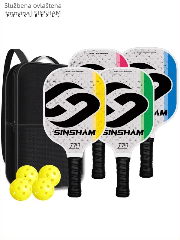 Prilagodljiva pickleball raketa od karbonskih vlakana, težina 220 g, za unutarnju i vanjsku upotrebu
