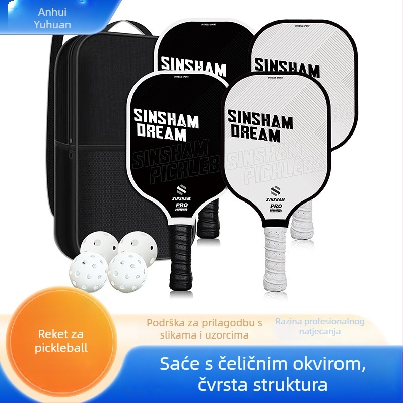 Raketa za pickleball od karbonskih vlakana s prilagođenim stilom slova, težina 215 g