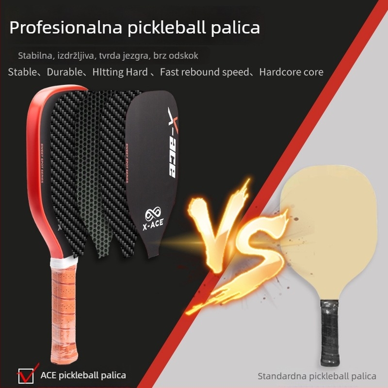 X-ACE karbonska pickleball palica s PP jezgrom za profesionalni trening