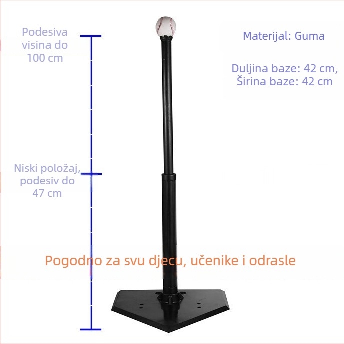 Trening za udaranje u baseball s Tee stalkom