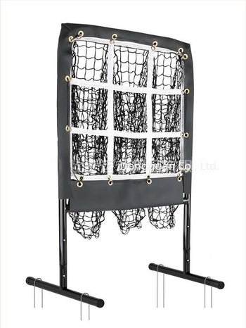 Baseball pitching net za trening, 9 rupa, poliester, Mountain Buzz, mogućnost ispisa logotipa, pogodna za baseball i softball