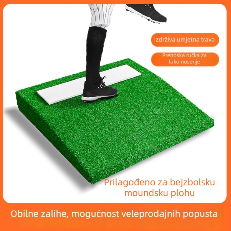 Bejzbol trening podloga za bacanje — prijenosna kosi podloga za trening, EVA višeslojna ploča, veličina 76×76×10 cm, broj proizvoda 33, mogućnost prilagođavanja logotipa, pogodno za fitness opremu