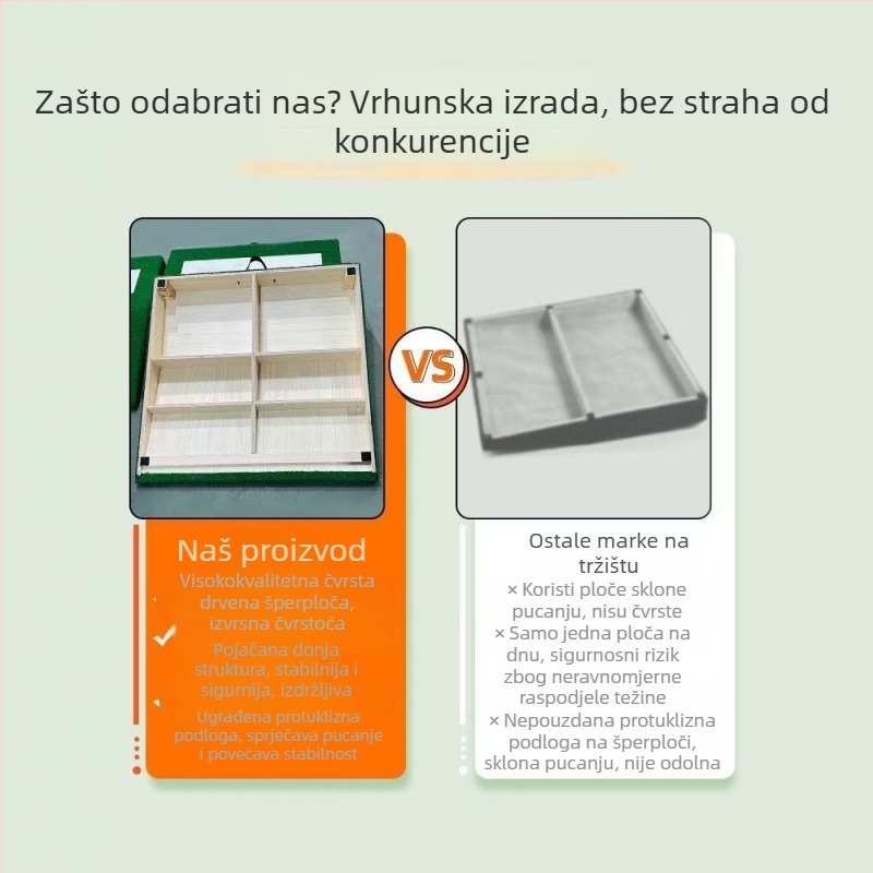 Bejzbol trening podloga za bacanje — prijenosna kosi podloga za trening, EVA višeslojna ploča, veličina 76×76×10 cm, broj proizvoda 33, mogućnost prilagođavanja logotipa, pogodno za fitness opremu