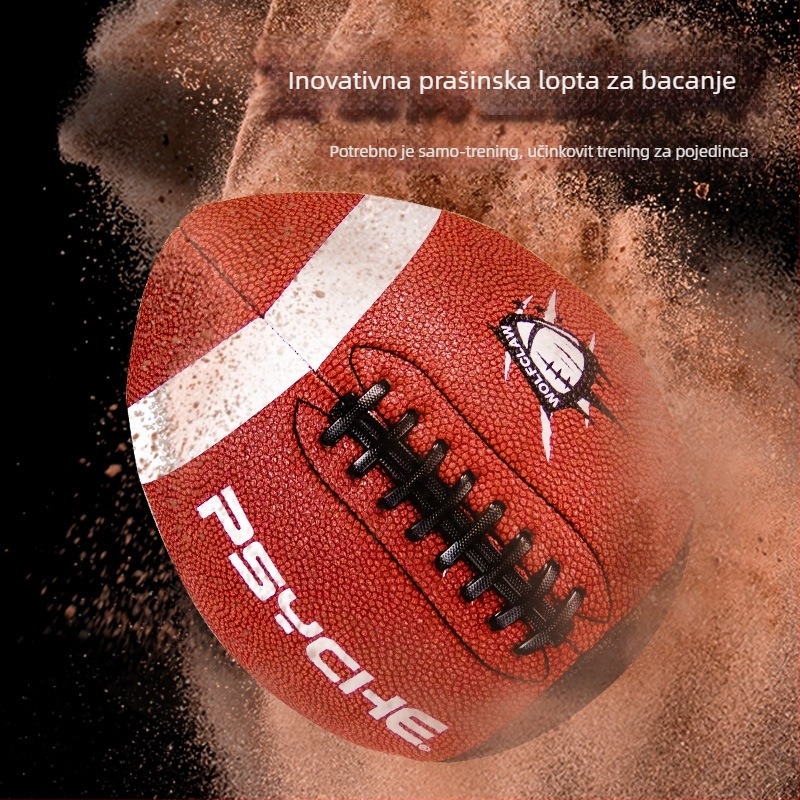 PU kožna passback lopta, otporna na prašinu, šivana strojem za trening quarterbacka na otvorenom