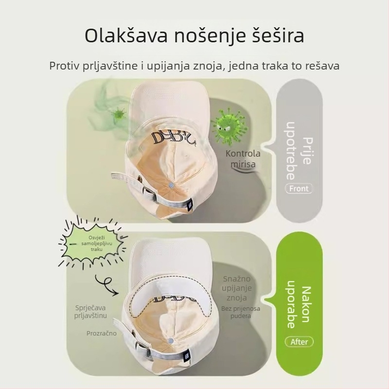 Unutarnja flaster protiv prljavštine za kapu, upija znoj, jednokratna uporaba, bez logotipa