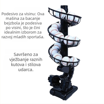 Baseball trener za podavanje, prijenosna automatska tee, za unutarnje i vanjske uvjete, polipropilen, 1,6 kg, Zhanhong