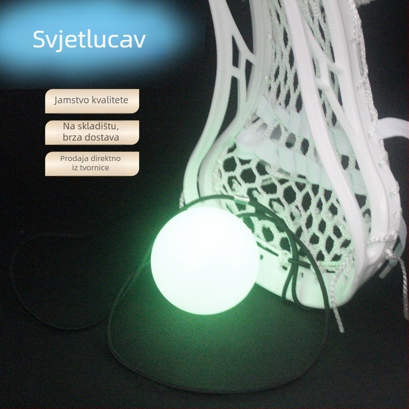Svetleća lopta za hokej na travi s užetom – trening lopta za roditelje i djecu, PVC, moguć ispis loga