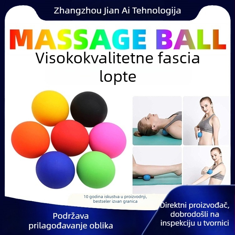 Joga lopta – Silikon masaža fascia, duboko opuštanje mišića i akupunkturne točke; Brend Jianai, Materijal Silikon, Težina 152 g, Prilagodba dostupna.