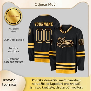 Muška sportska flis majica s 3D printom slova – V-izrez, 100% poliester, digitalni otisak