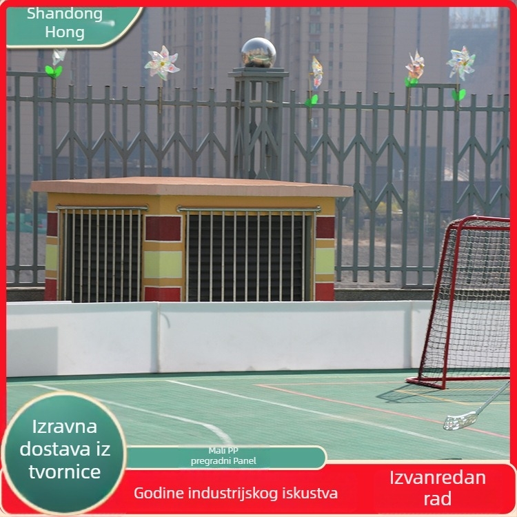 Polipropilenski sigurnosni panel za floorball/soft hockey – mali štit HY9886 Hongyi, namijenjen stadionima, igralištima i hockey terenima; proizvedeno u Kini
