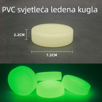 Rong Hui PVC svjetleći u mraku hokejaški puck s tiskom logotipa, mogućnost prilagodbe