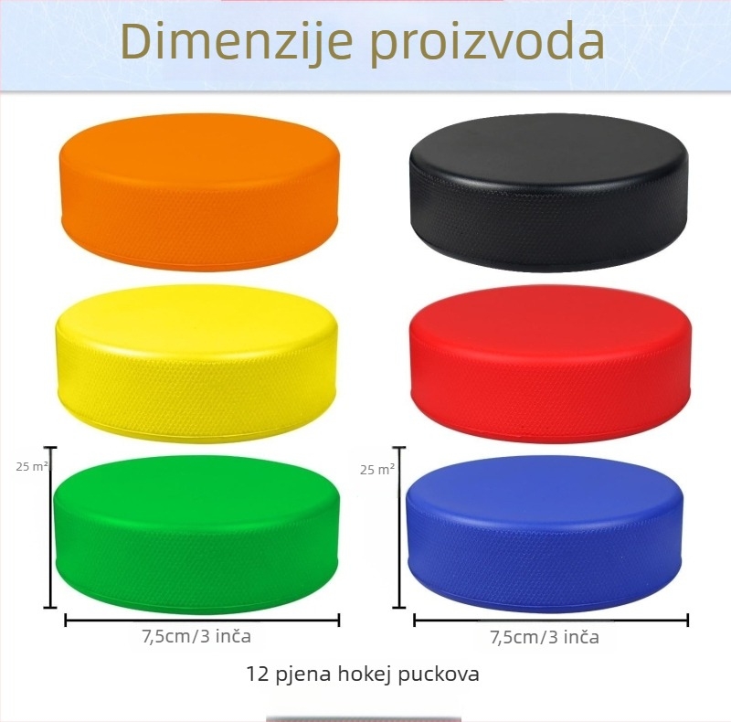 Gumeni ledeni hokeja puk za trening i utakmice, mogućnost ispisa logotipa