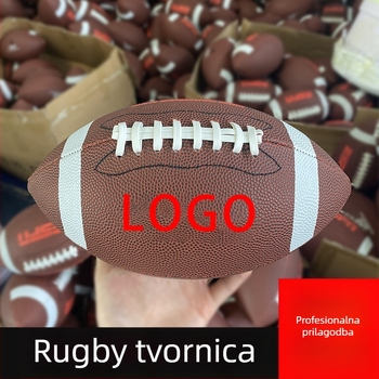 PU ragbi lopta za trening Nr. 9, šav strojnim šivenjem, moguć ispis logotipa, američki stil