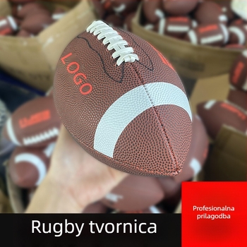 PU ragbi lopta za trening Nr. 9, šav strojnim šivenjem, moguć ispis logotipa, američki stil