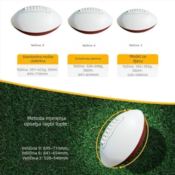 Američki nogomet za trening s prilagođenim logom | PU materijal, šav strojem, mogućnost tiskanja logotipa, Ruixin Sports brand, pogodan za treninge i klupske utakmice