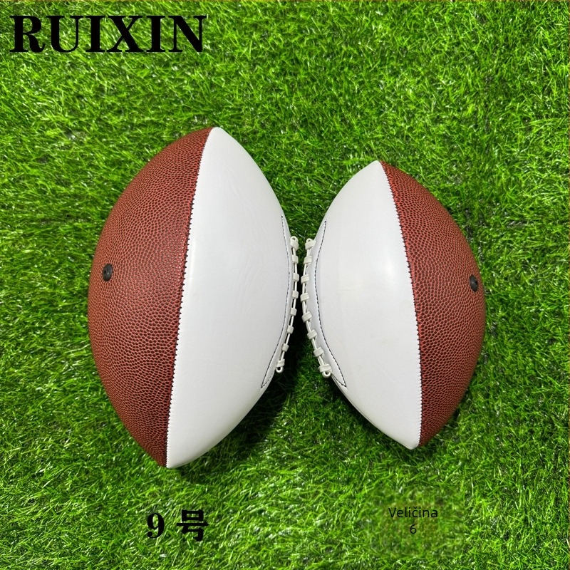 Američki nogomet za trening s prilagođenim logom | PU materijal, šav strojem, mogućnost tiskanja logotipa, Ruixin Sports brand, pogodan za treninge i klupske utakmice