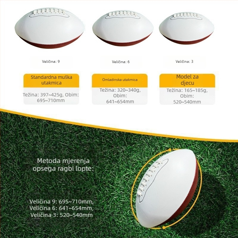 Američki nogomet za trening s prilagođenim logom | PU materijal, šav strojem, mogućnost tiskanja logotipa, Ruixin Sports brand, pogodan za treninge i klupske utakmice