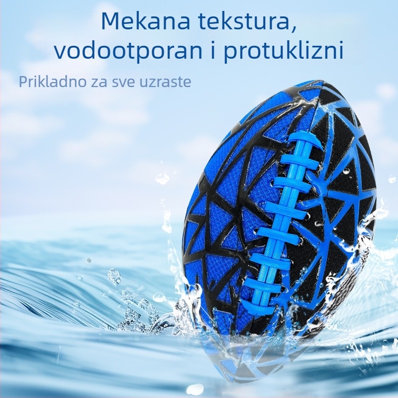 Plažna rugby lopta s 3D mrežastom silikonskom konstrukcijom, nesklizavajuća površina, šivanje strojem, mogućnost otiska logotipa