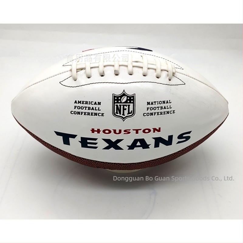 Trening lopta za američki football, šivena mašinski, PU materijal; mogućnost prilagodbe; ispisano logo; pogodna za trčanje, fitness i ostale loptaške sportove.