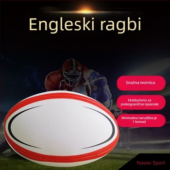 Gumena ragbi lopta s hrapavom teksturom protiv klizanja za treninge i utakmice; šivanje strojem, moguć tisak logotipa, podrijetlo Yiwu Zhejiang