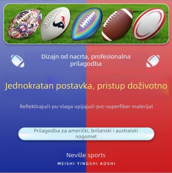 Gumena ragbi lopta s hrapavom teksturom protiv klizanja za treninge i utakmice; šivanje strojem, moguć tisak logotipa, podrijetlo Yiwu Zhejiang