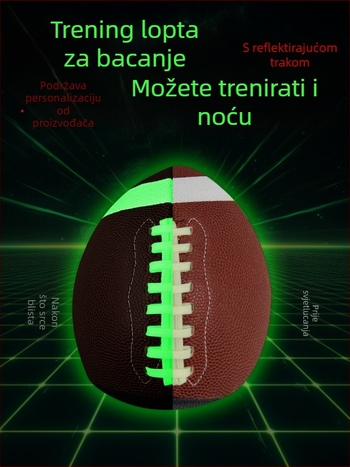 Rugby lopta privatna marka – PU materijal, šivanje strojem, ispis logotipa dostupan, licencirane privatne marke; pogodna za sportske trendove i druge igre s lopticama.