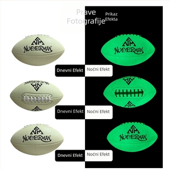 PU svjetleći američki nogomet s graviranjem — autentična lopta za trening i utakmice, brend Norman, šivanje strojem