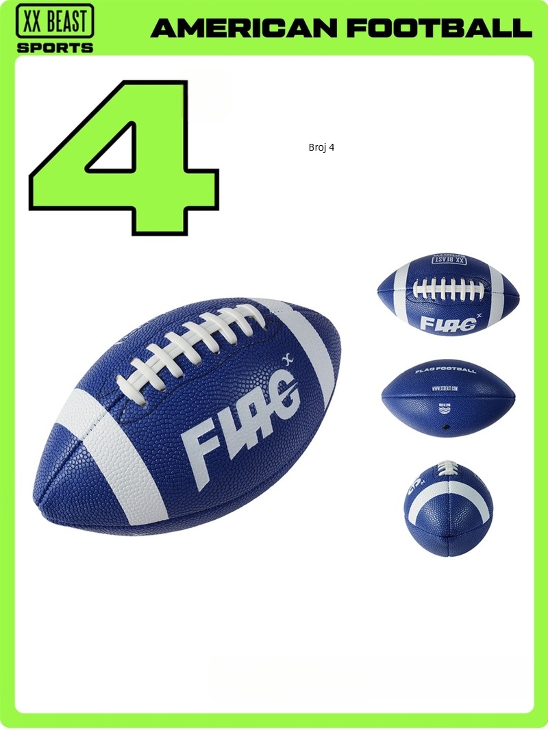 Mladi rugby lopta, PVC, šivanje strojem, s otisnutim logom, prilagodljiva