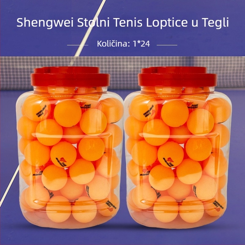 Shengwei lopta za stolni tenis, ABS materijal, moguć tisak logotipa, prilagodljiva, pogodna za trening i natjecanja
