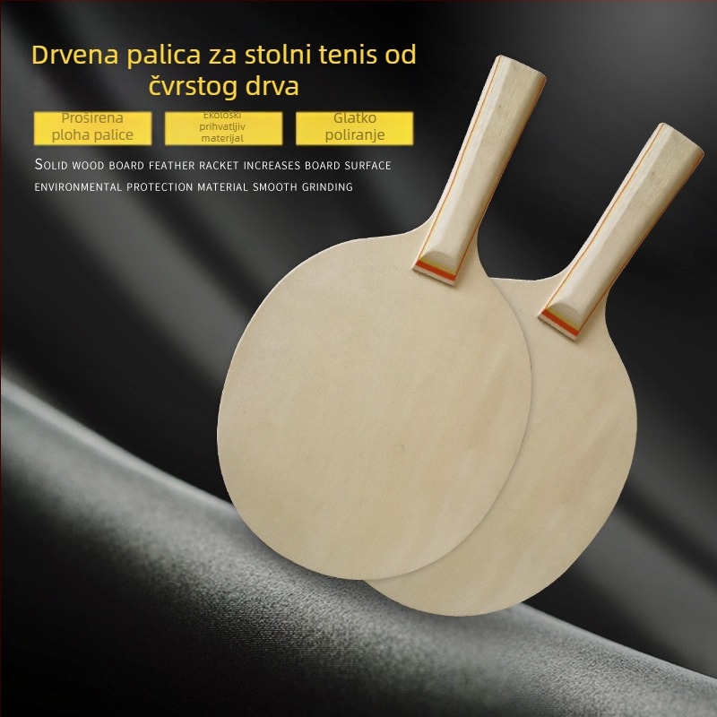 Raketa za stolni tenis – Shuohai, baza od topole, ravni udarac, prilagođena obrada, tiskano logo