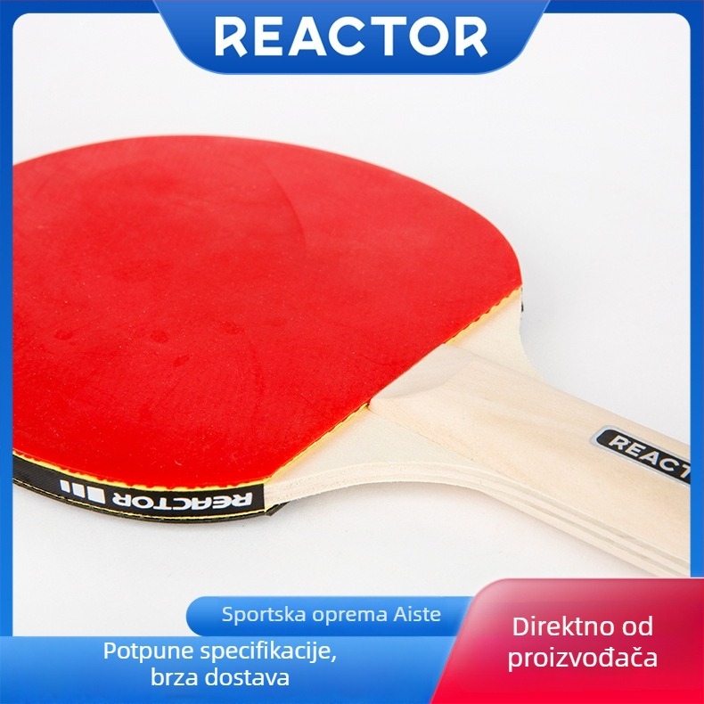Astor K201 početna raketa za stolni tenis, 5 slojeva baze od lipovog drva, guma s reverznim ljepilom, horizontalni udar, jednostruko pakiranje