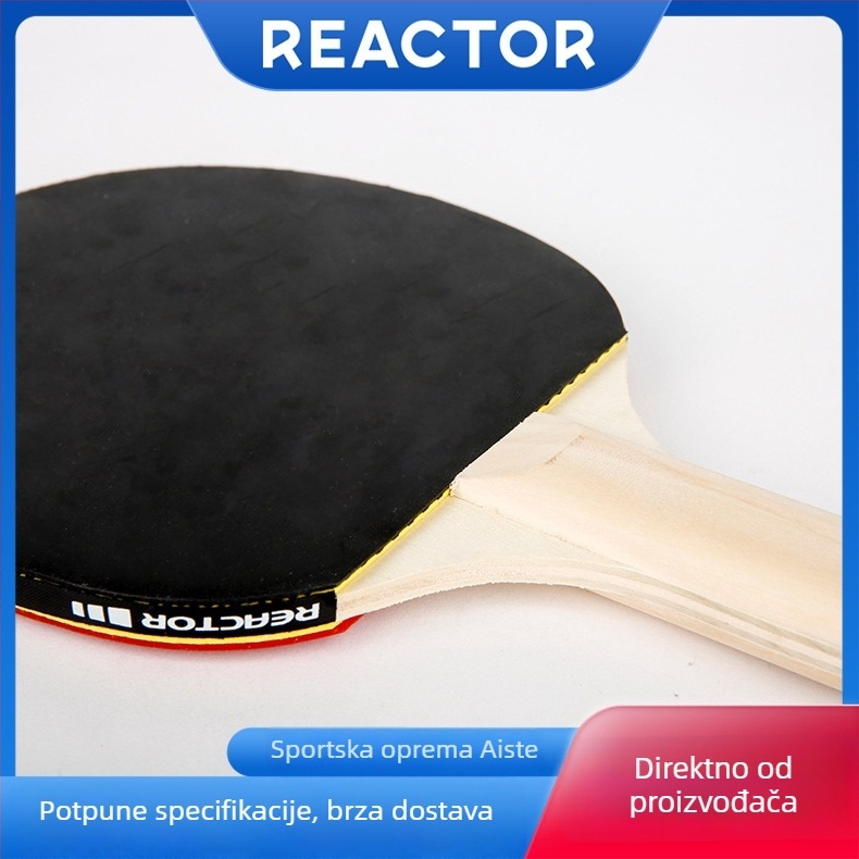 Astor K201 početna raketa za stolni tenis, 5 slojeva baze od lipovog drva, guma s reverznim ljepilom, horizontalni udar, jednostruko pakiranje
