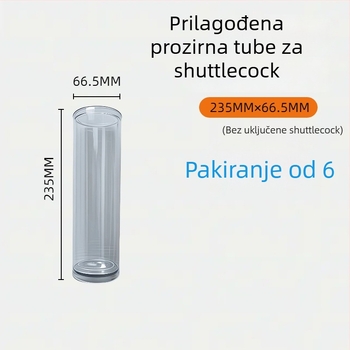 Prijenosni prozirni spremnik za shuttlecock s poklopcem – PU materijal, vodootporna tkanina, brend Vzsei War God Feather, za badminton i stolni tenis (odrasli)